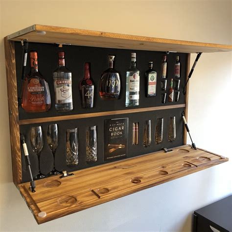 wall mounted liquor shelf